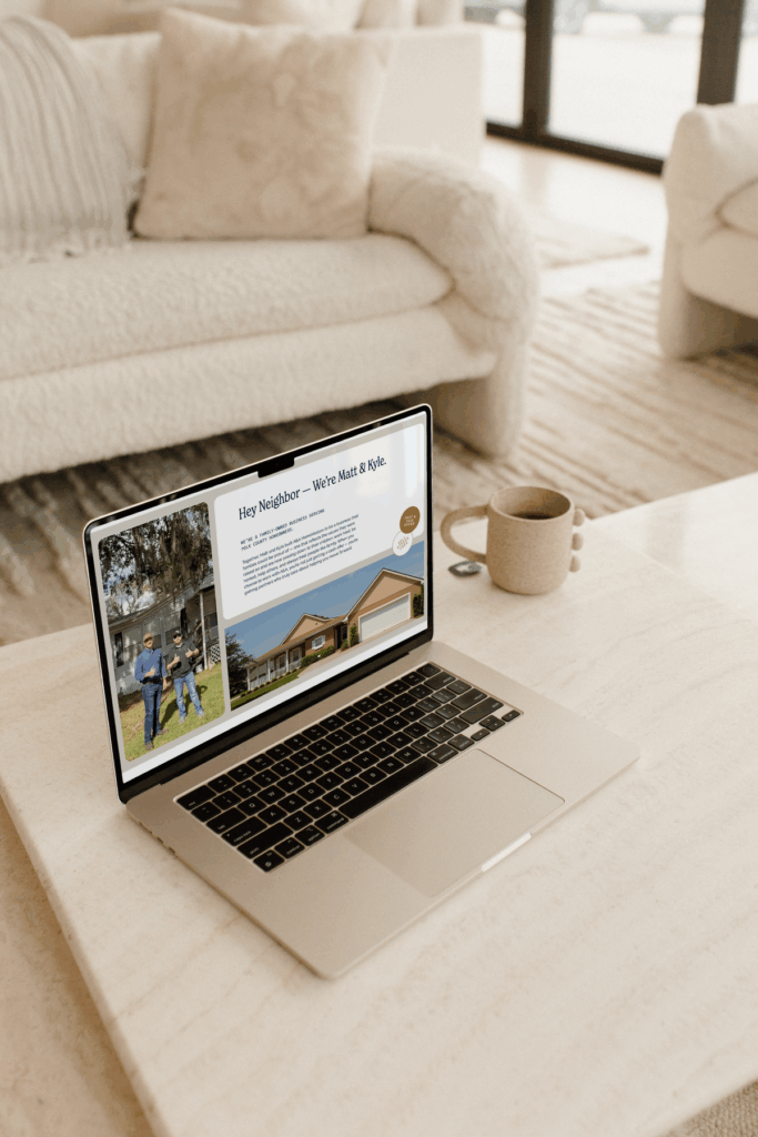 Open computer showcasing website support and maintenance packages created to help businesses stay current and confident online. 