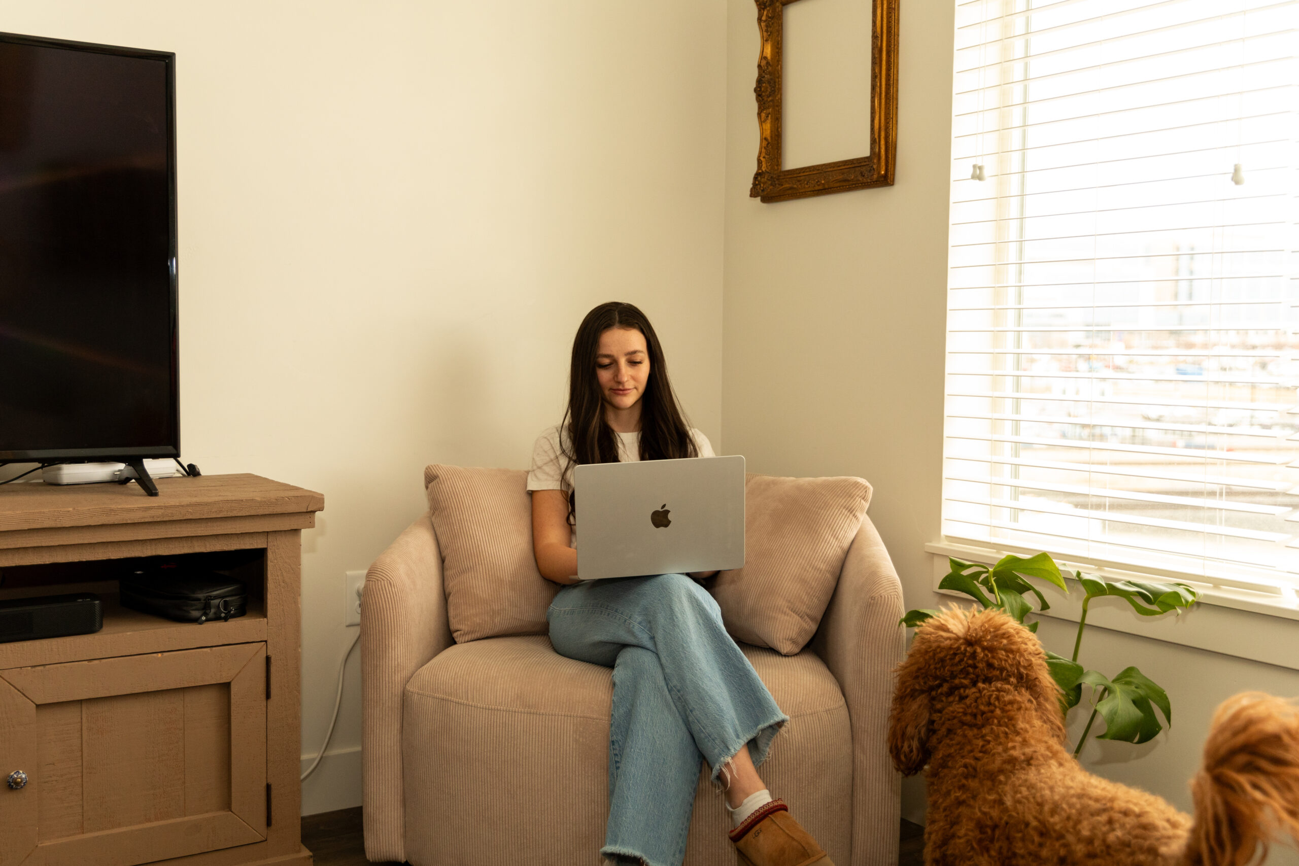 Abi working on website maintenance and support designed to keep a business website aligned and functioning smoothly. 