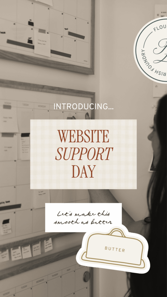 Maintenance and support for website updates including design refinements and technical fixes during Flourish Foundry's Website Support Day