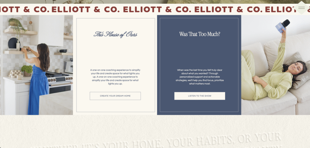 Branding For Interior Designers | Flourish Foundry Designs Strategic branding for interior designer Mia Elliot, by Flourish Foundry.