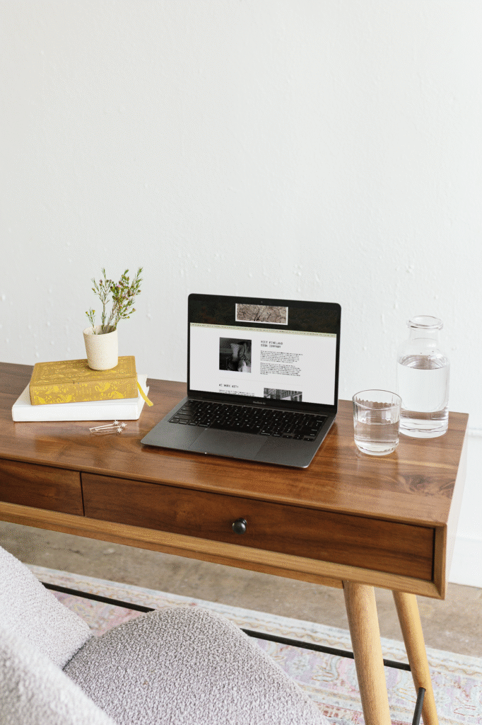 Showit website template being customized in the drag-and-drop editor